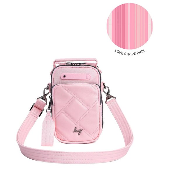 Brand New Lug Skeeter Mini Bridge Convertible Crossbody in Bubble Pink - Picture 1 of 9